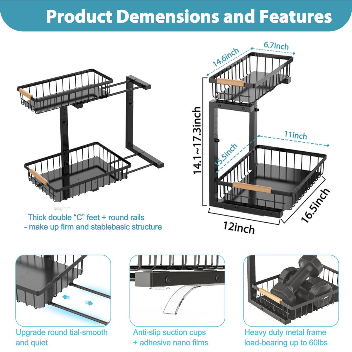 Liuoud heavy-duty steel construction supports heavy loads.