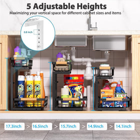 Liuoud L-shaped design maximizes space around plumbing for extra storage.