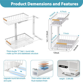 Liuoud upper and lower baskets with clear dimensions for capacity planning