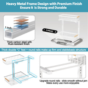 Liuoud design enhances easy access in kitchen and bathroom storage