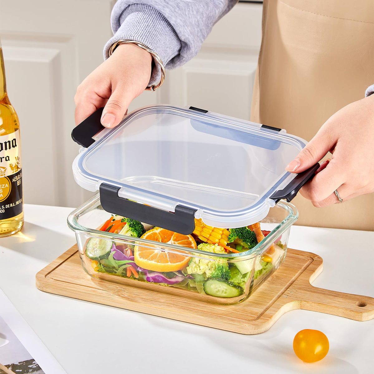 Liuruiyu airtight-leak-proof lids keep leftovers fresh and mess-free.
