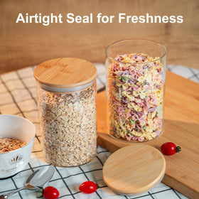 Liuruiyu clear glass jars with bamboo lids for long-lasting freshness.