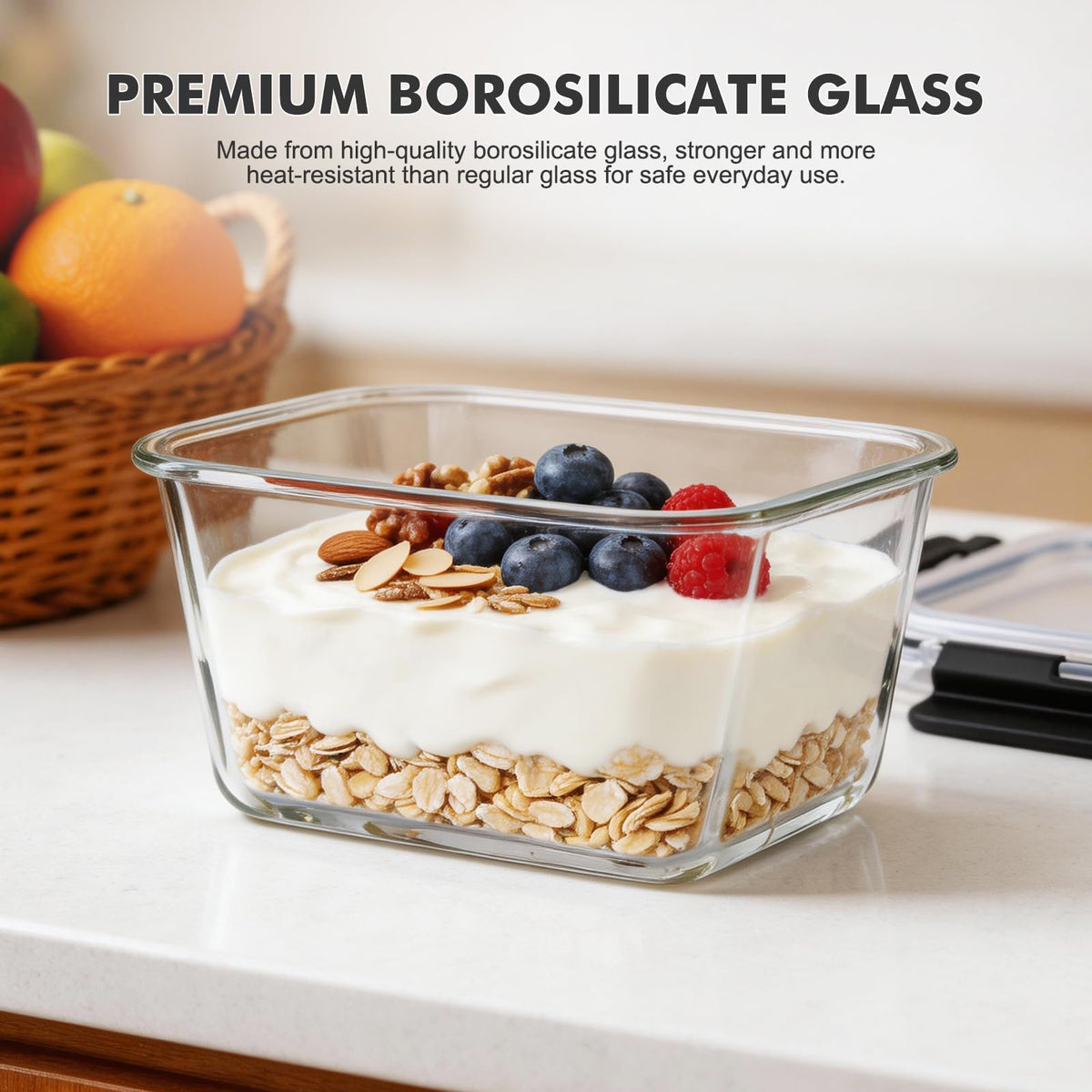 Liuruiyu BPA-free glass ensures safe food storage and serving.