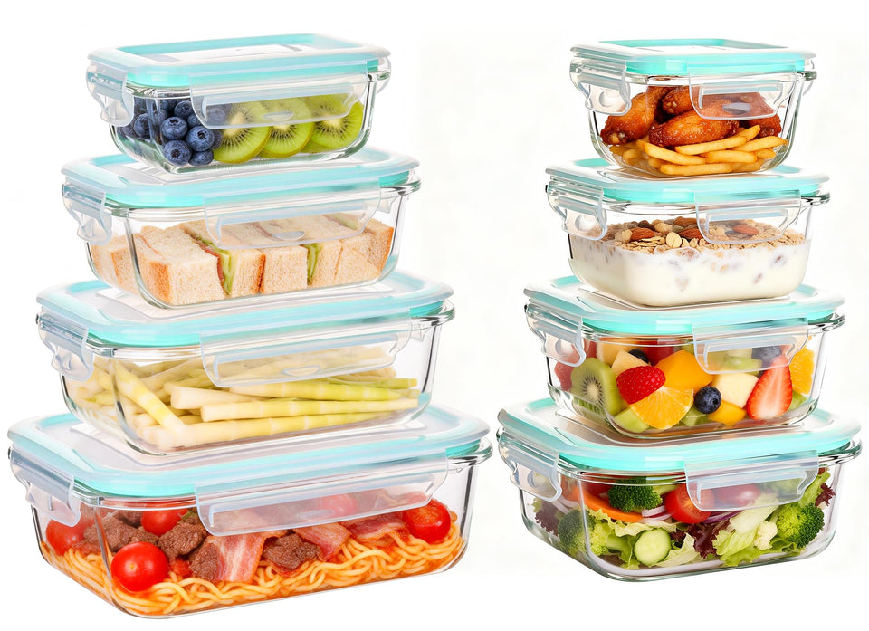 Liuruiyu rectangular glass containers for precise meal portions.