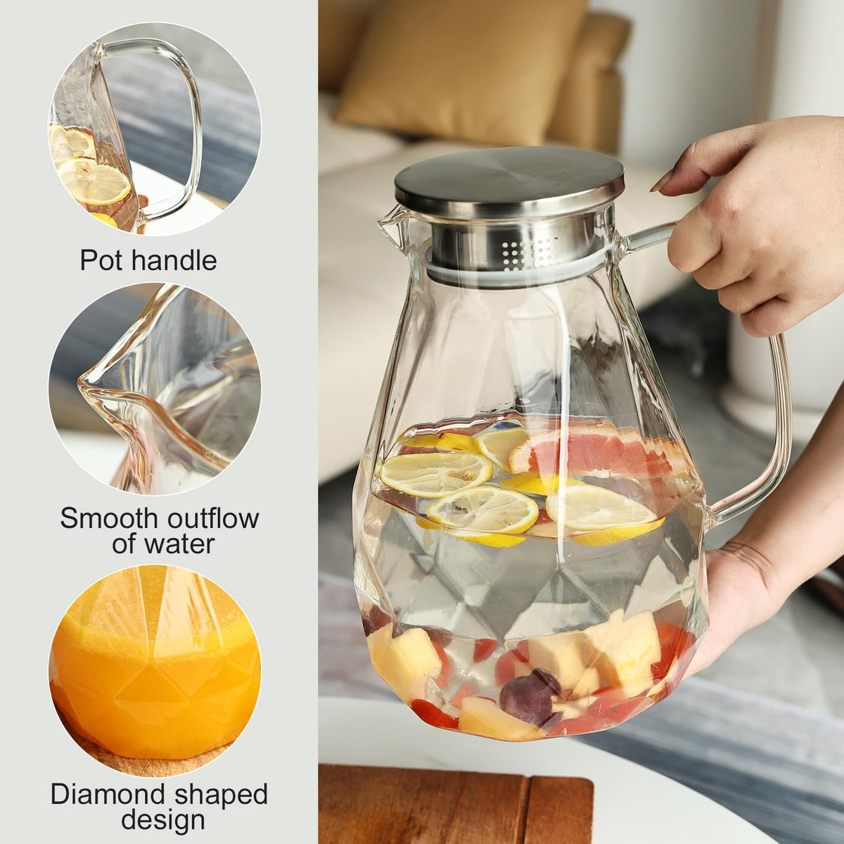 Liuruiyu borosilicate glass pitcher durability and heat resistance