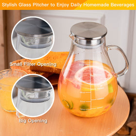 Liuruiyu glass pitcher ergonomic handle designed for comfortable pours.