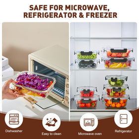 Liuruiyu microwave and oven safe containers for reheating meals.