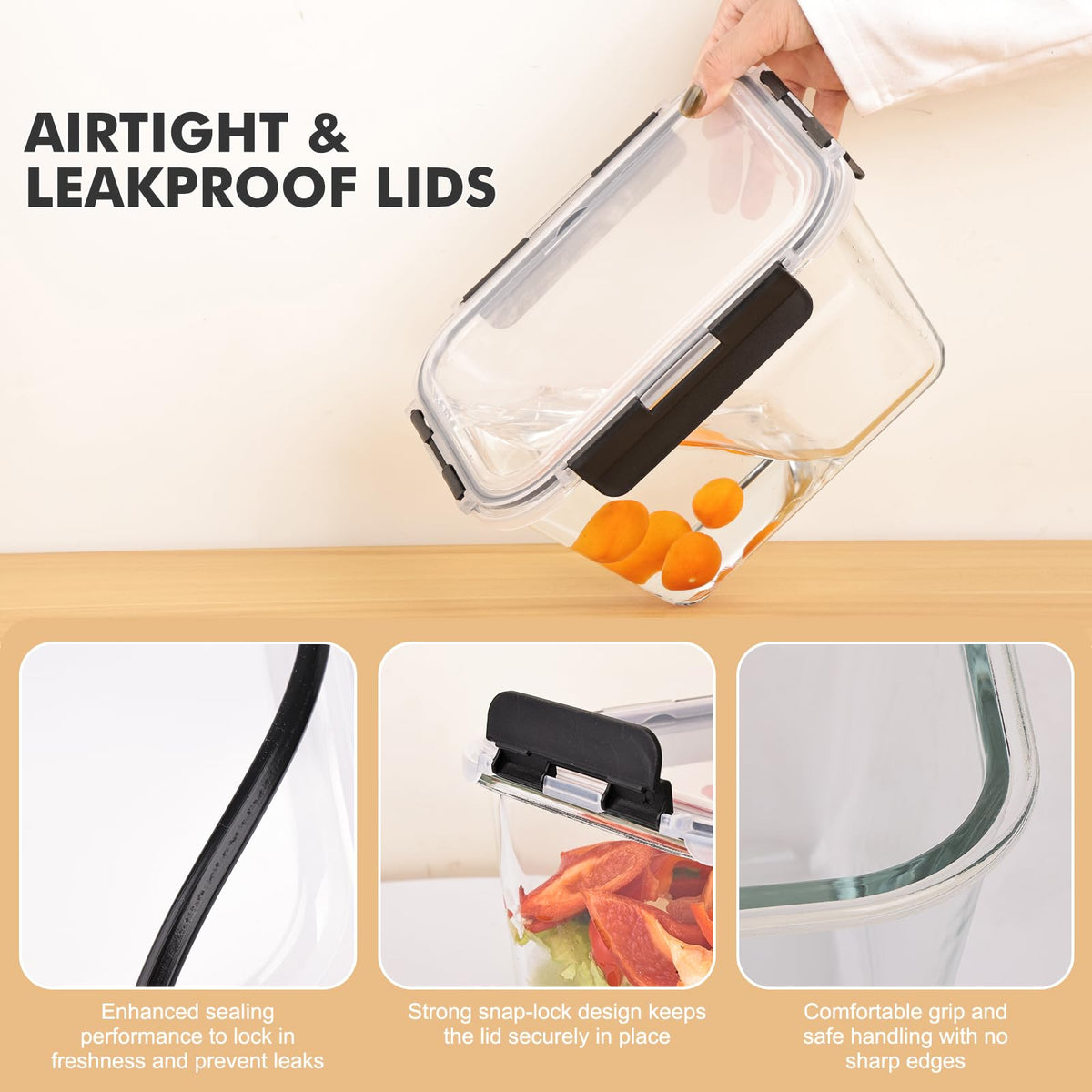 Liuruiyu dishwasher-safe containers simplify cleanup after meal prep.