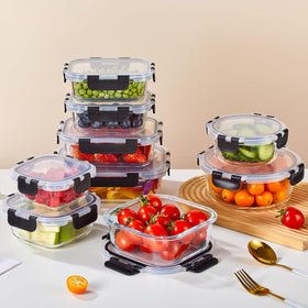Liuruiyu rectangular glass container with a secure seal for freshness.