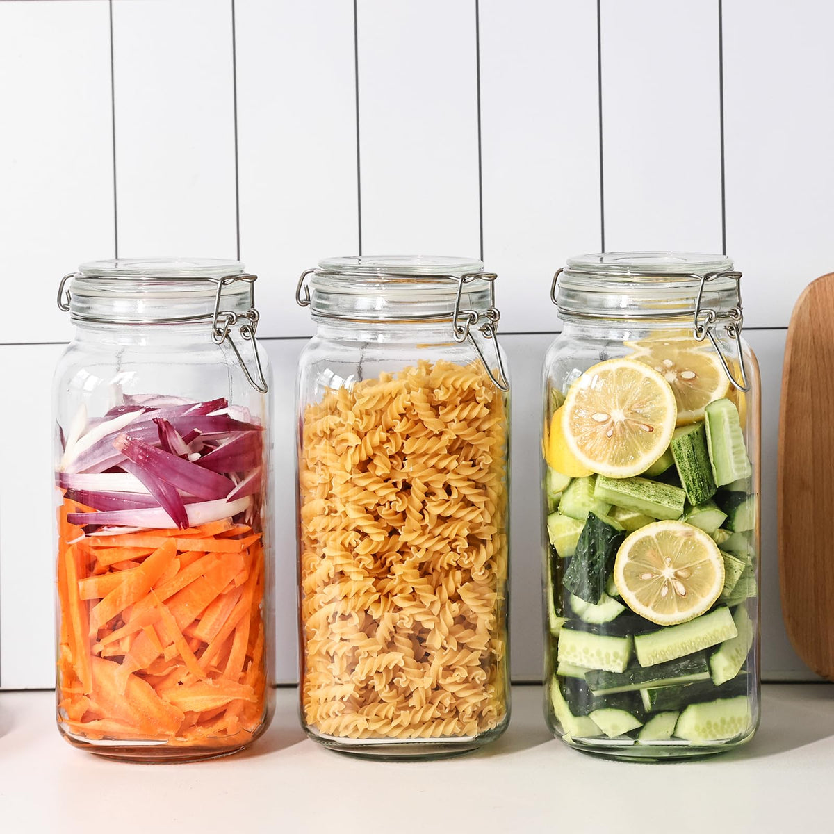 Liuruiyu square mason jars for pantry organization and clear viewing of contents.