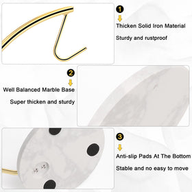 Livabber marble-based tree provides stable base to prevent tipping during fruit handling.
