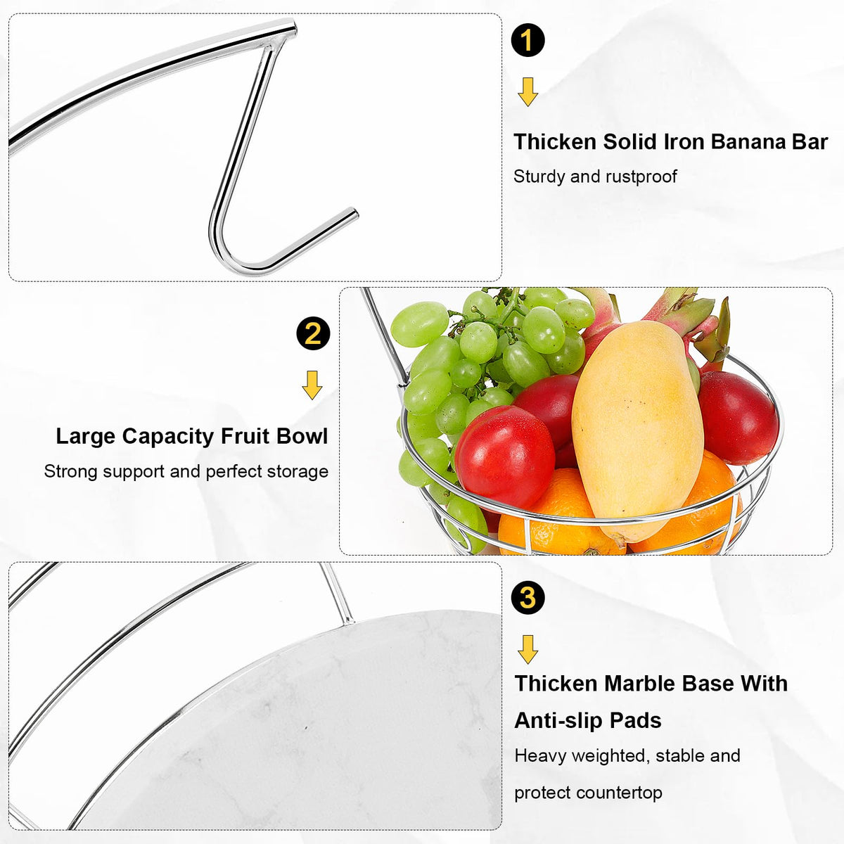 Livabber banana tree holder ideal for modern kitchen countertop.