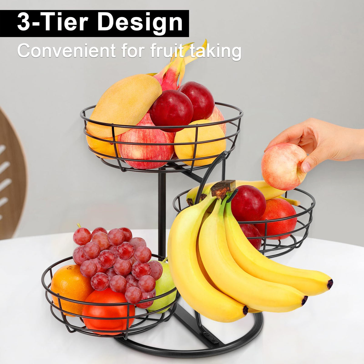 Livabber black kitchen organizer blends with modern décor and countertop aesthetics.