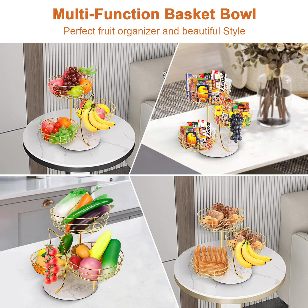 Livabber easy-assembly fruit basket ships with screws and guide