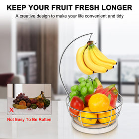 Livabber fruit and snack storage keeps countertops tidy.