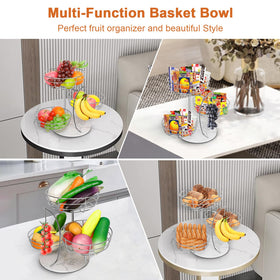 Livabber 3-tier structure organizes fruit, vegetables, and snacks in one elegant rack.
