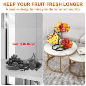 Livabber fruit storage stand preserves freshness and air circulation for produce.