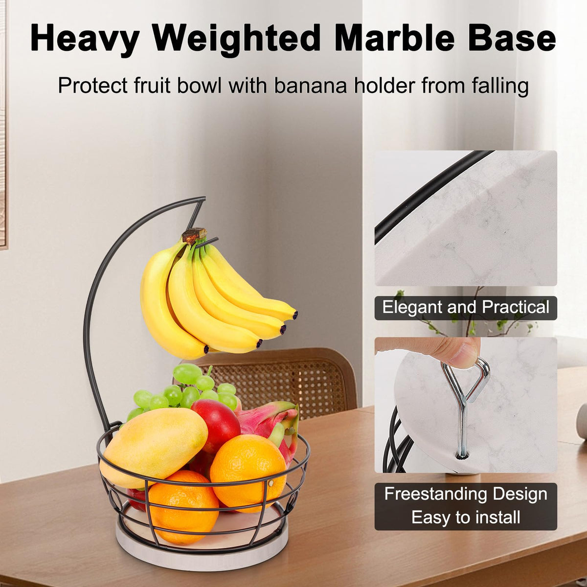 Livabber hanging banana hanger design adds style while keeping bananas within reach.