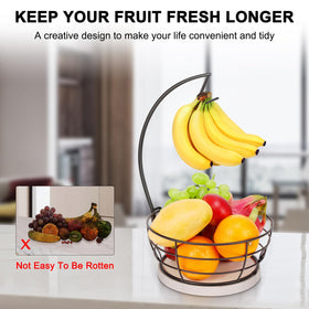 Livabber hanging design helps bananas ripen evenly while staying neat.