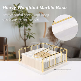 Livabber standalone napkin dispenser offers simple setup and timeless style.