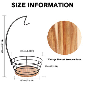 Assembly view of Livabber round wood base and metal frame for sturdy storage.