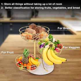 Livabber rustproof metal basket with gold finish remains durable