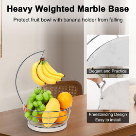 Livabber solid metal frame with marble base offers durable support.