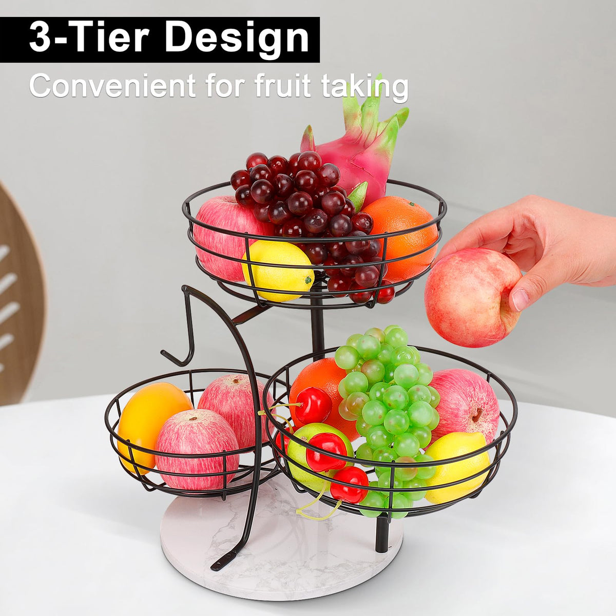 Livabber stable-weighted-base keeps the basket steady during use.