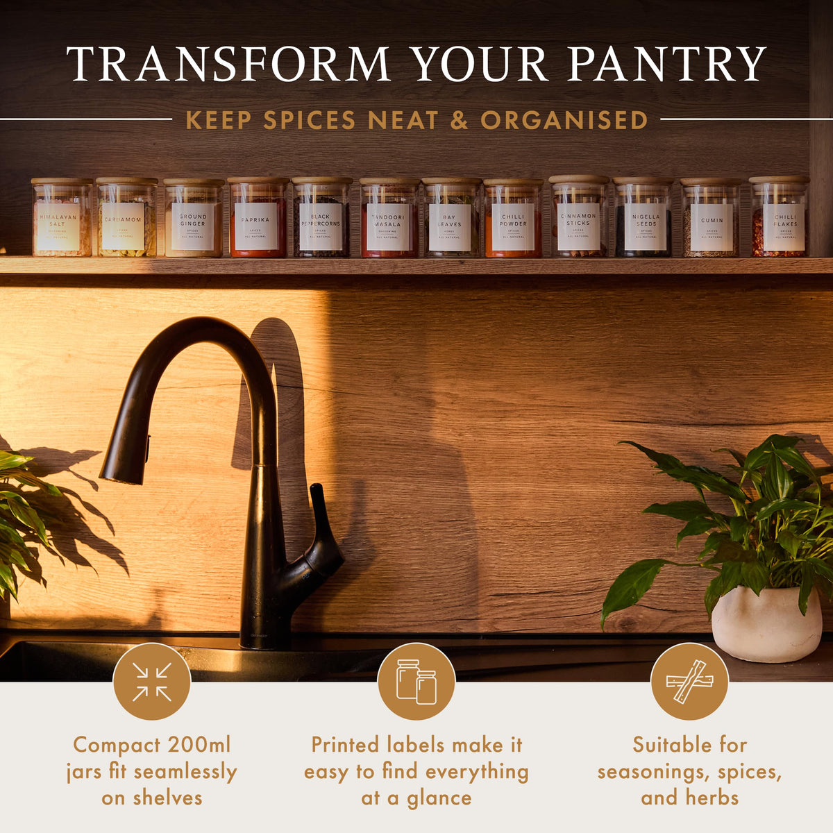 360-label system simplifies seasoning at a glance for quick cooking.