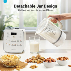 Livatro detachable glass jar close-up highlights easy cleaning and hassle-free maintenance.