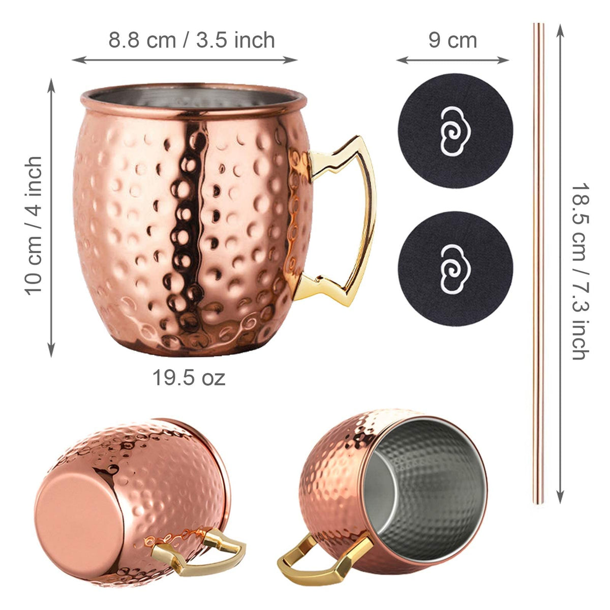LIVEHITOP ice cold Moscow Mule served in copper mug with stainless lining.