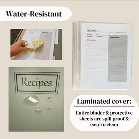 Liv'in Free clear protective sheets guard pages from spills while cooking.