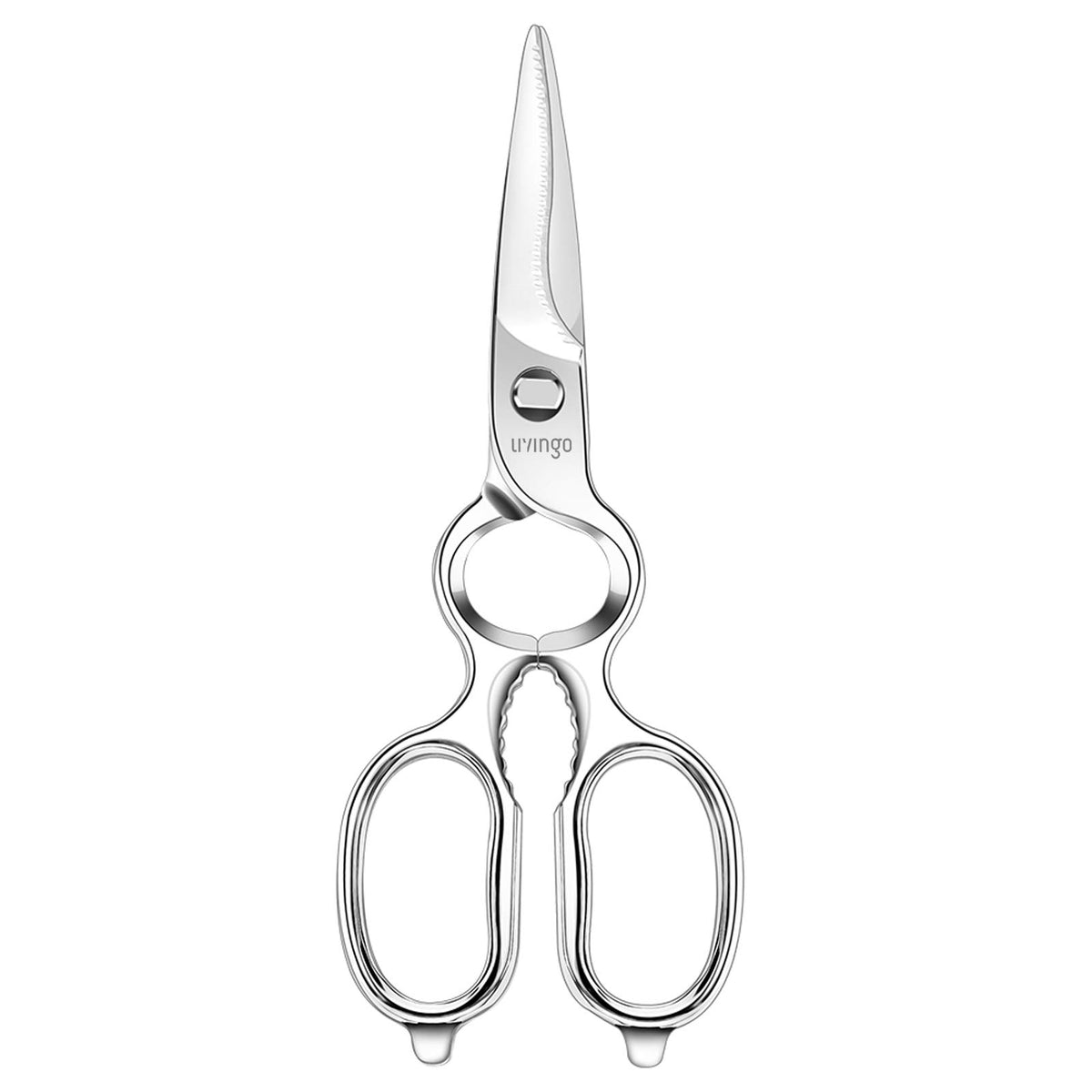 Livingo kitchen forged shears blade close-up for precise cutting in the kitchen