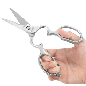 Livingo multi-function shears in use for poultry vegetables and more