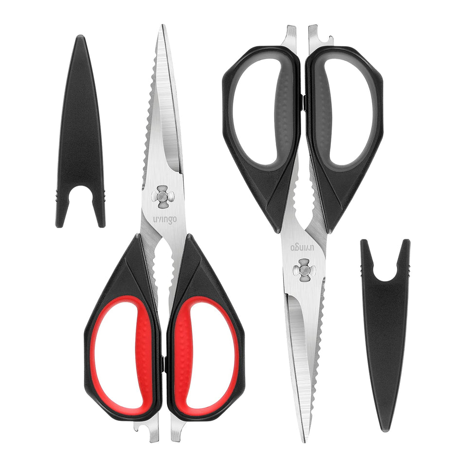 LIVINGO kitchen scissors with come apart blades for easy cleaning and sharpening