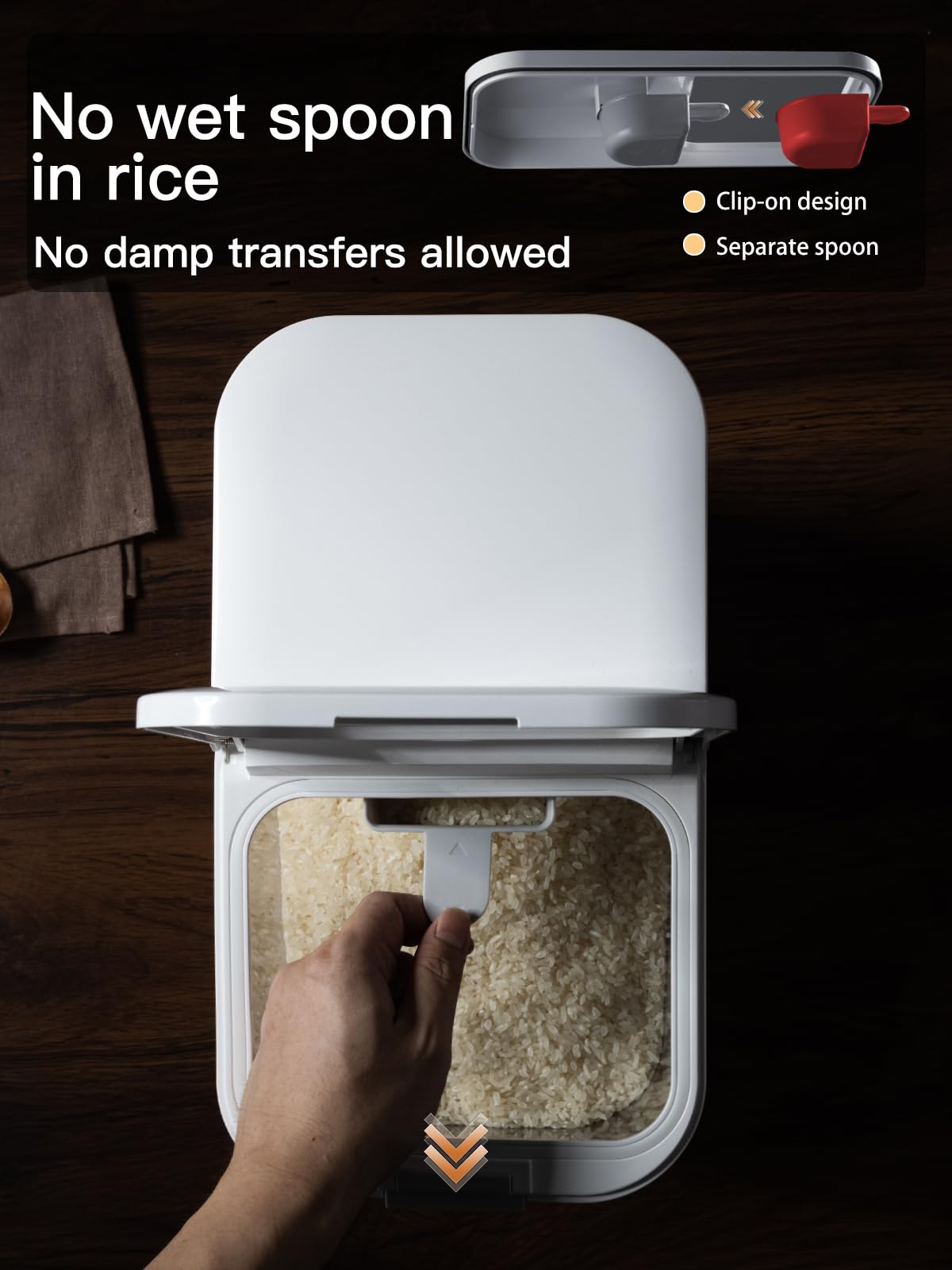 LivLab Mker large capacity stores bulk staples in one container.