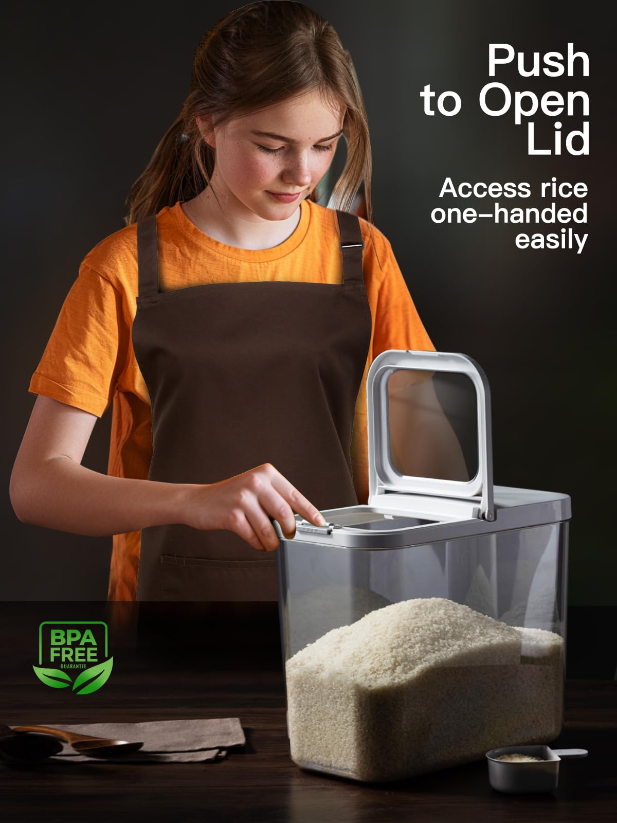 LivLab Mker transparent PET container shows contents at a glance.