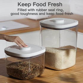 LivLab rice dispenser capacity at a glance to aid refilling.
