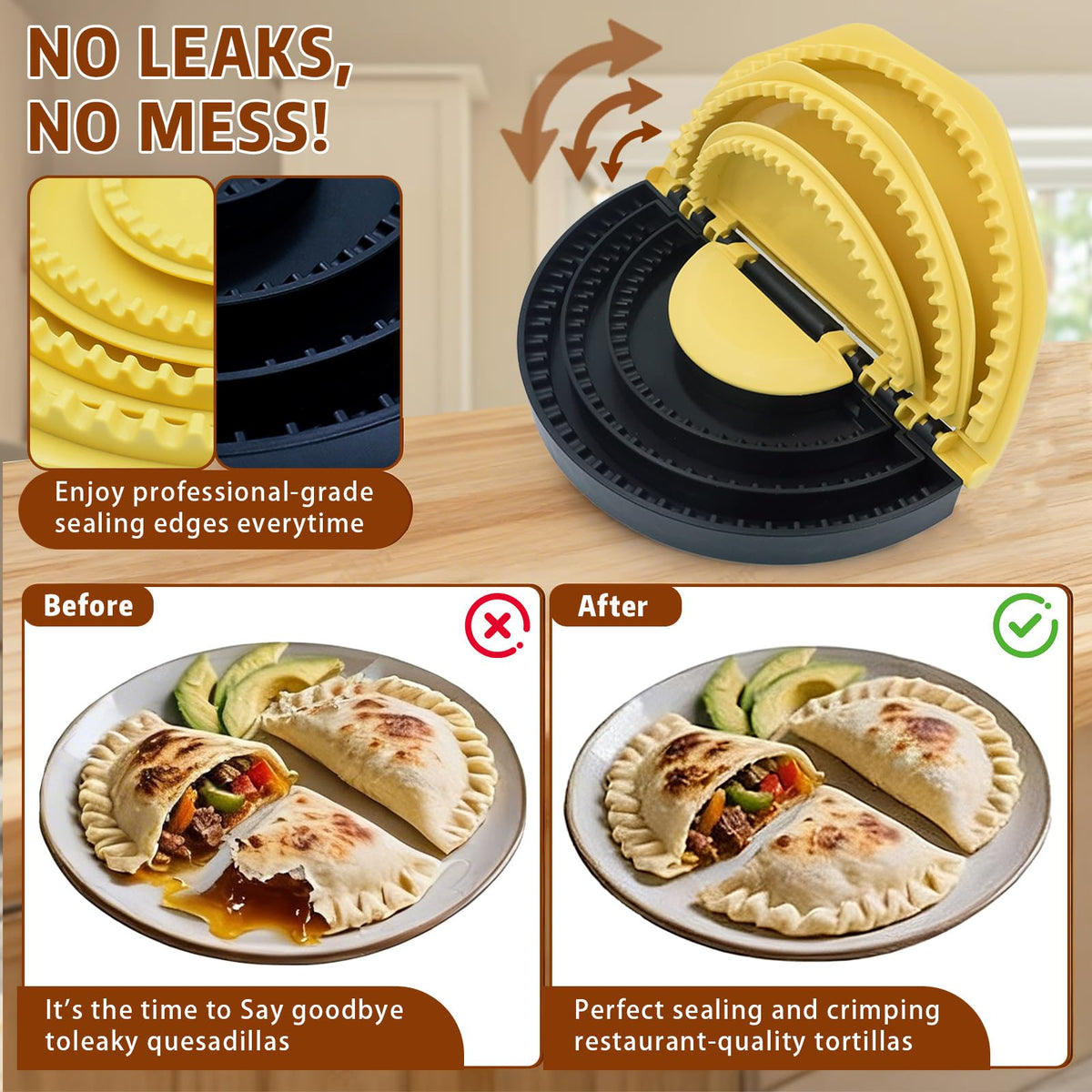 Livoanah 10-inch tortilla sealer press for large batches