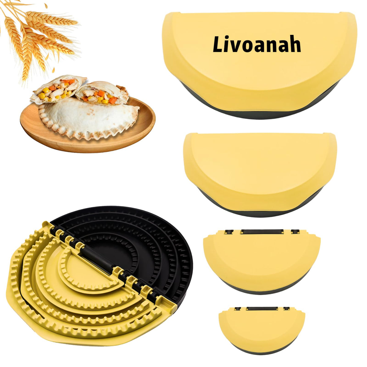 Livoanah 4-inch tortilla sealer press for precise mini-wraps
