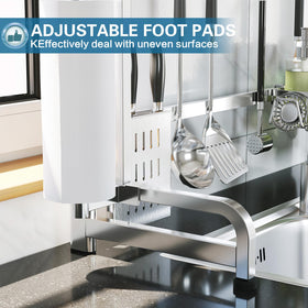 LIVOD paper towel holder provides quick access above the sink.