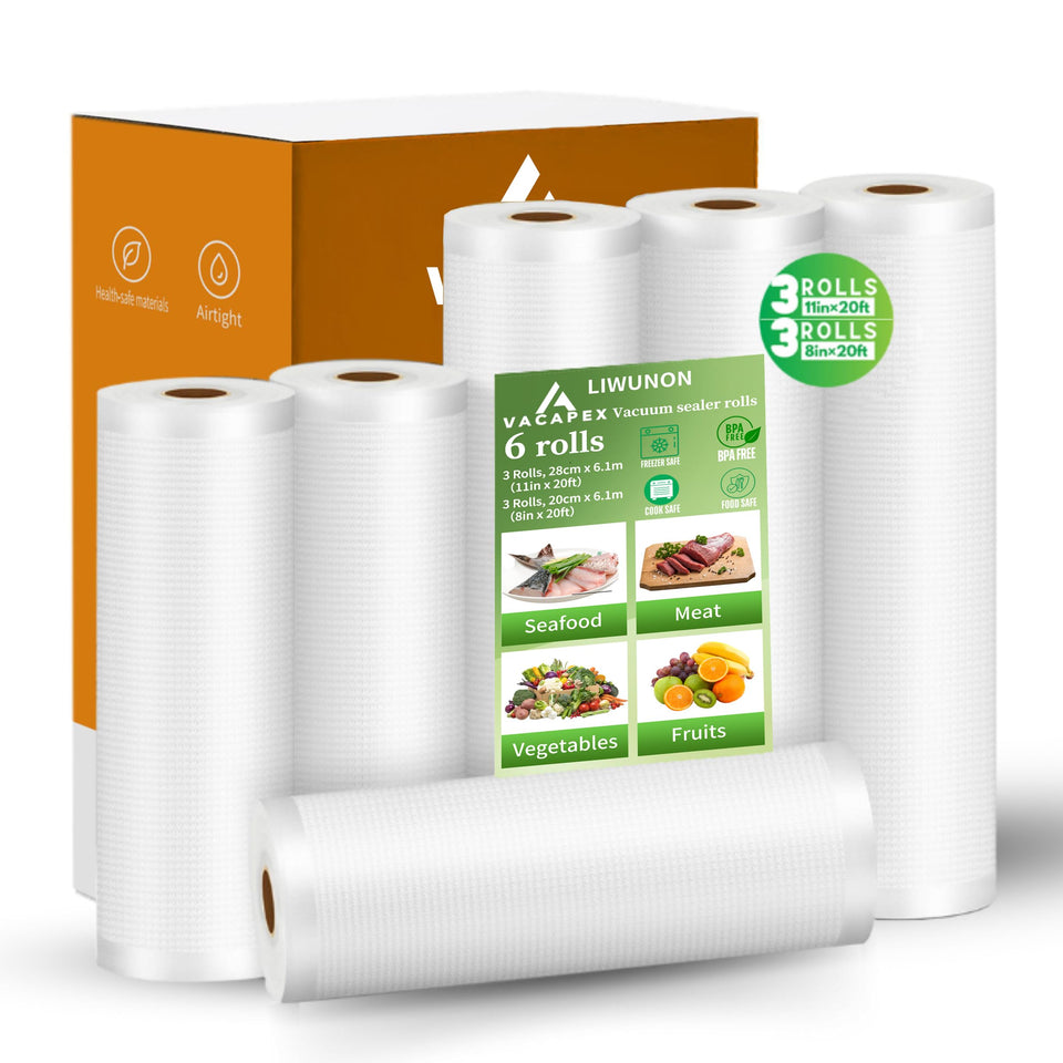 LIWUNON 11x20 bag roll in vacuum sealing setup for long-lasting freshness
