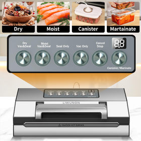 LIWUNON double-seal system ensures airtight packs for freezer storage and sous vide prep.