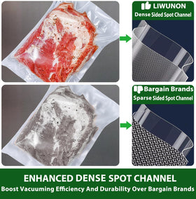 LIWUNON vacuum sealer rolls compatible with clamp-type sealers