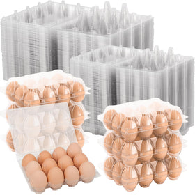 Lixavaer 100-pack clear egg cartons for bulk storage and display.