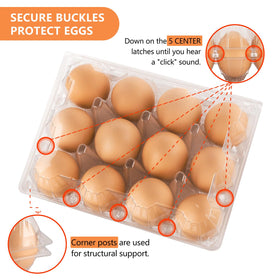 Lixavaer PET clear plastic egg cartons for durability and reuse