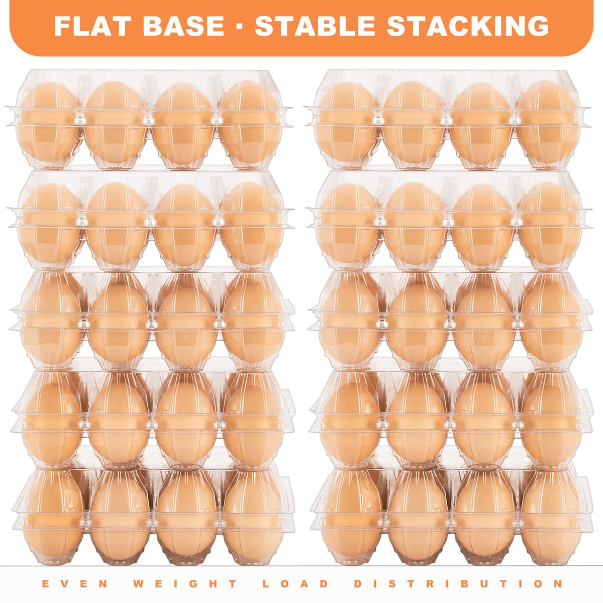 Lixavaer egg cartons with seven snap locks for secure transport