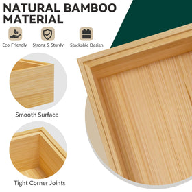 Lixple bamboo organizer helps tidy desk essentials.
