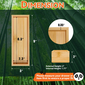 Lixple bamboo organizer inner compartments showing tidy utensil separation