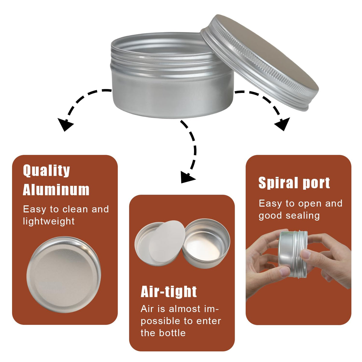 LIYAR tin jars with label sheets for easy organization.